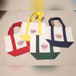 Trader Joe's Mini Canvas Tote Bags Set